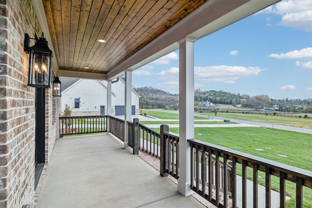 balcony with a porch