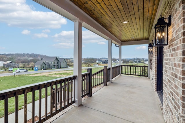 balcony with covered porch