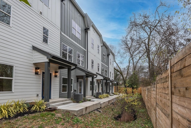 view of home's exterior featuring central AC unit