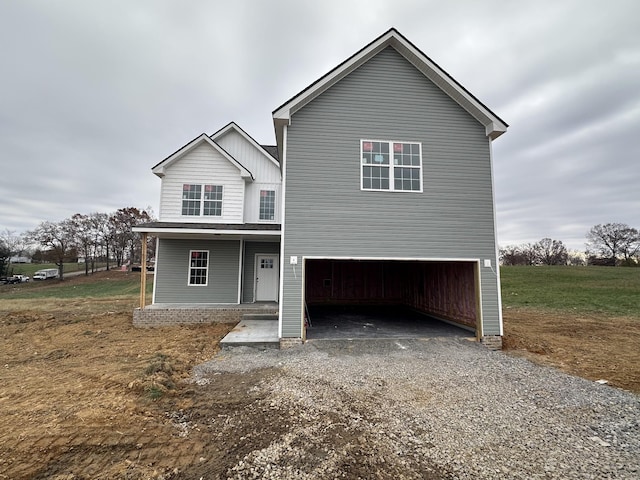 front of property featuring a garage