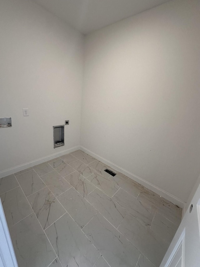 laundry room with washer hookup and hookup for an electric dryer