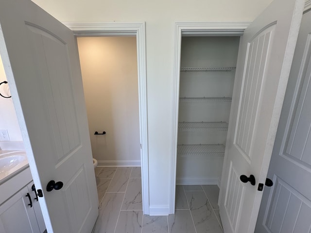 closet with a sink