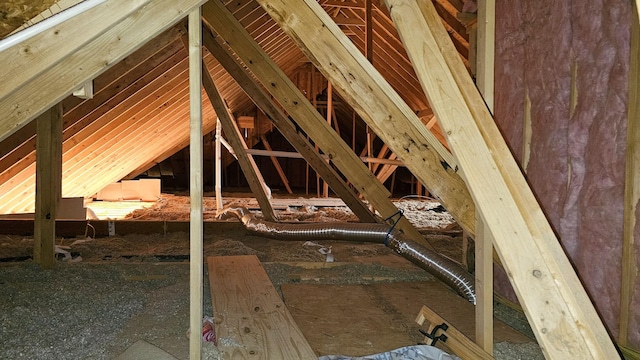 view of attic