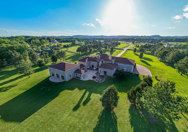 bird's eye view featuring a rural view