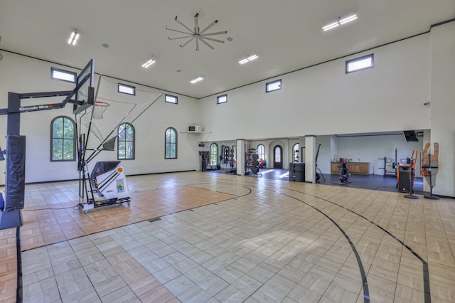 view of basketball court with community basketball court