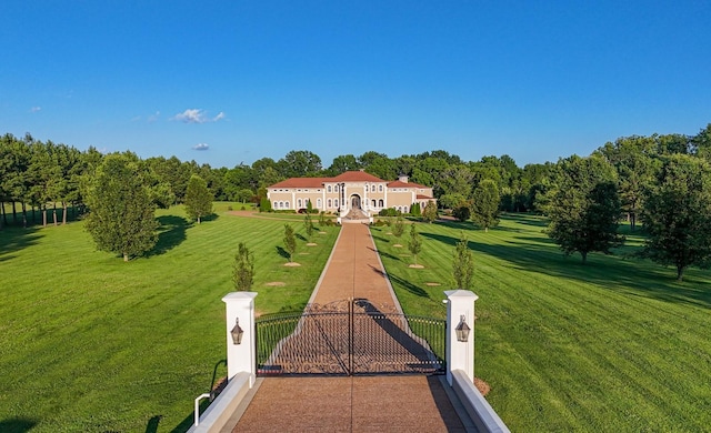 exterior space featuring a gate