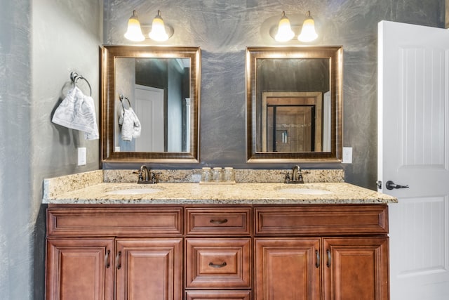 bathroom with double sink vanity