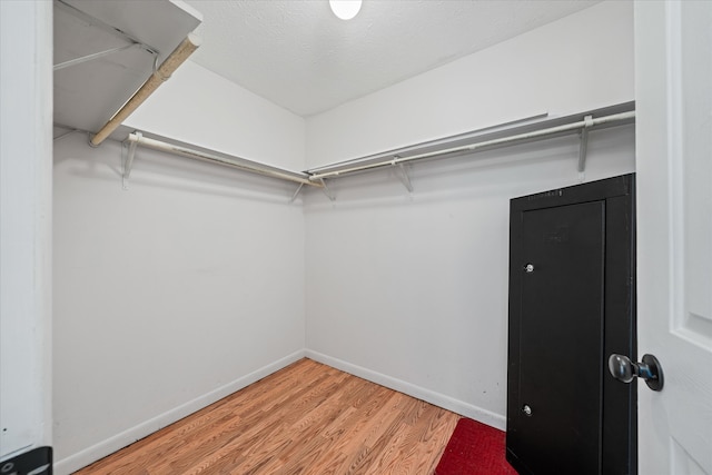 walk in closet featuring hardwood / wood-style flooring