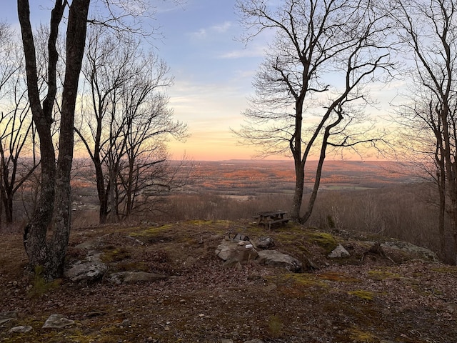 view of nature at dusk