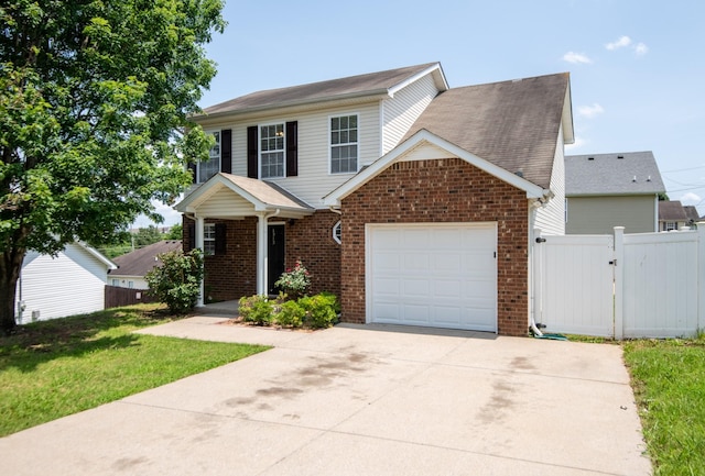 view of property featuring a front yard