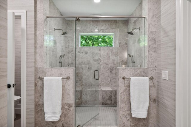 bathroom with walk in shower