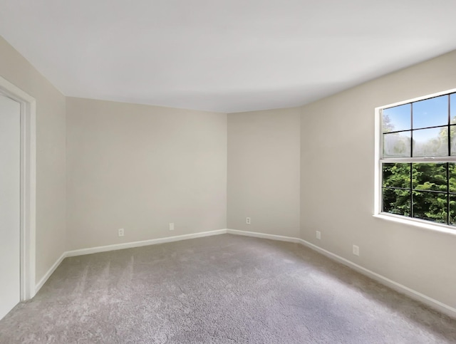 view of carpeted spare room