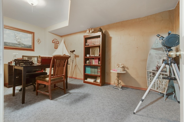 view of carpeted office