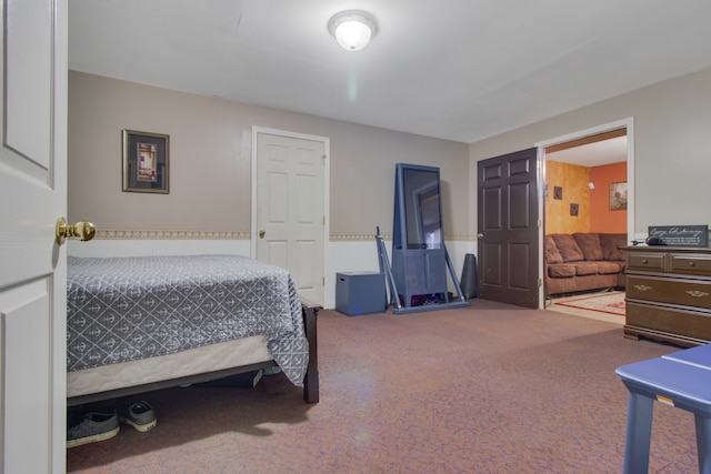 view of carpeted bedroom