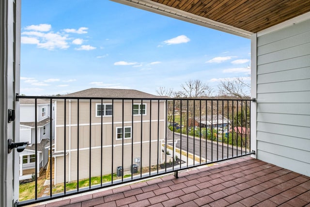 balcony featuring central AC unit