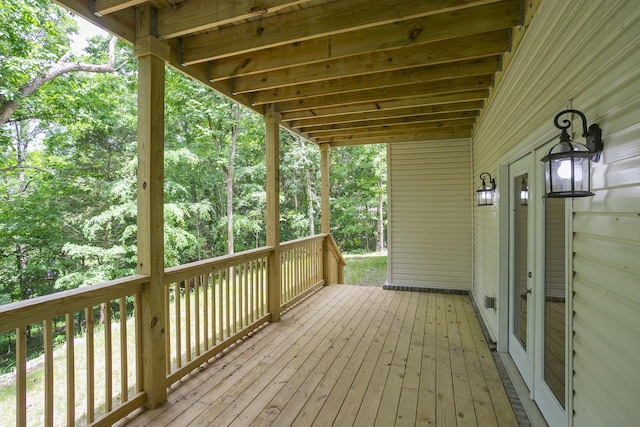 view of wooden terrace