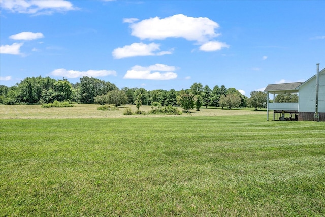 view of yard featuring a rural view