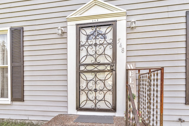 view of doorway to property