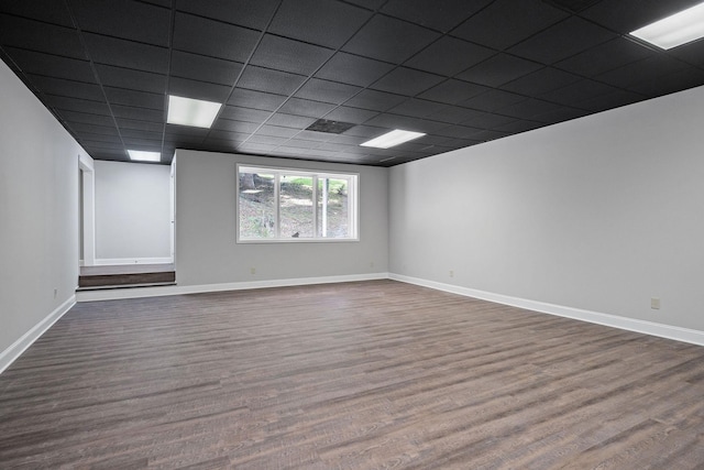 spare room with a paneled ceiling