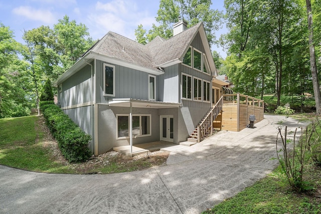 exterior space with french doors