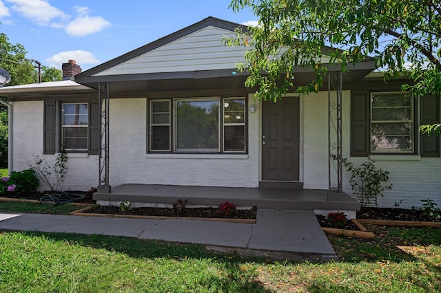 view of front of property with covered porch