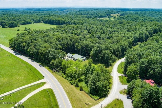 drone / aerial view featuring a rural view