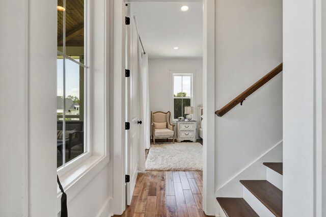 interior space with wood-type flooring