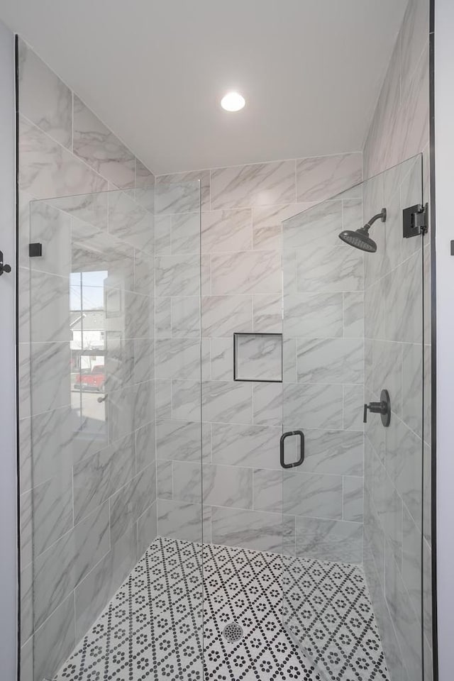 bathroom with walk in shower