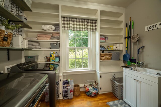 interior space featuring separate washer and dryer