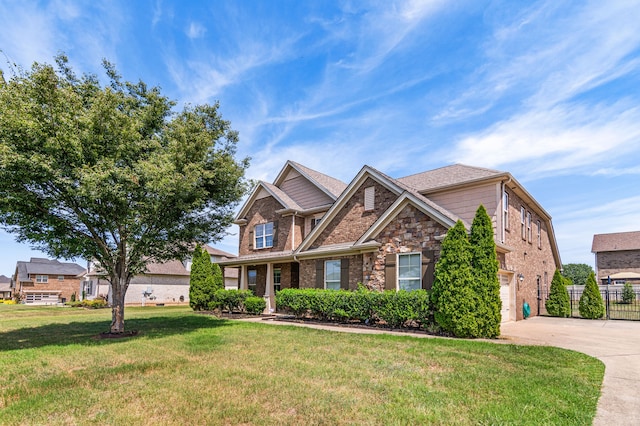 view of front of house with a front yard