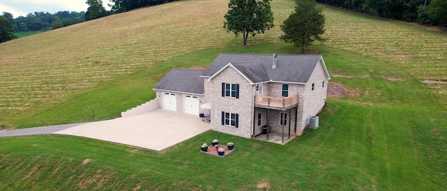 drone / aerial view featuring a rural view