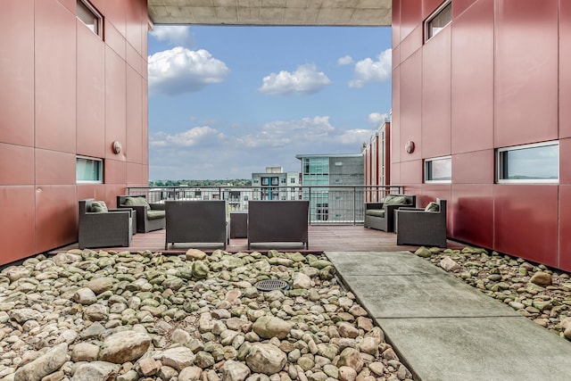 view of patio / terrace with an outdoor living space