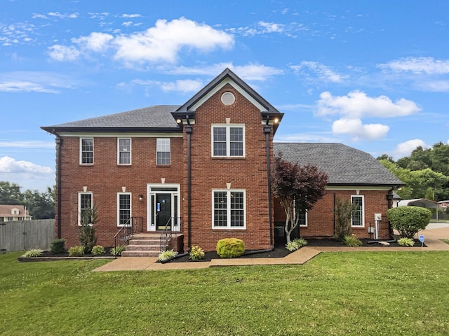 view of front of house with a front yard