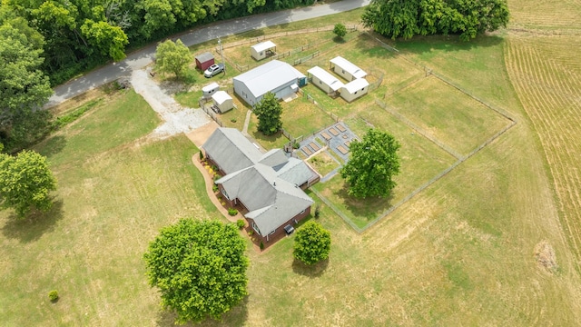 bird's eye view featuring a rural view