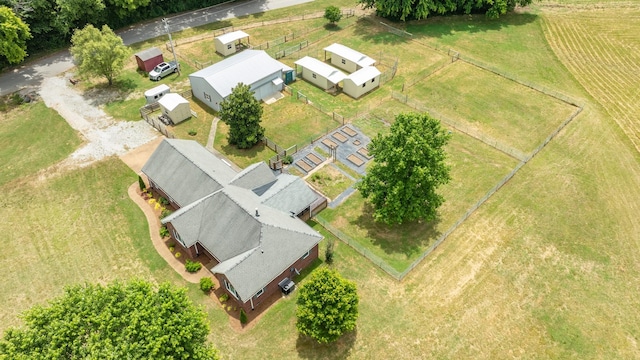 bird's eye view featuring a rural view