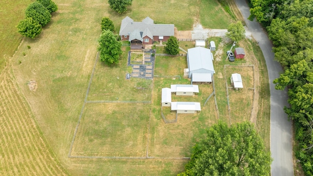 aerial view with a rural view