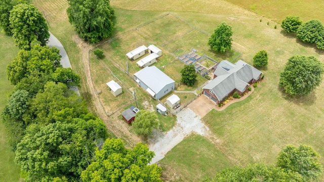 drone / aerial view featuring a rural view