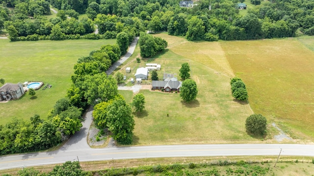 bird's eye view featuring a rural view