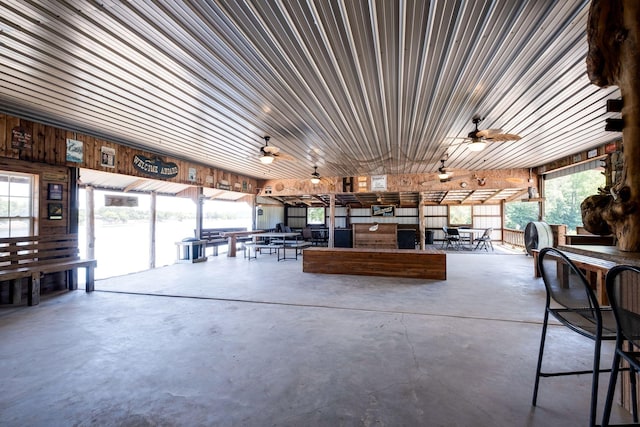 351 New Era Landing Rd, Linden, TN 37096 - garage featuring a ceiling fan