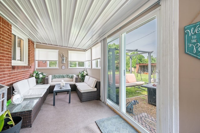 view of sunroom / solarium