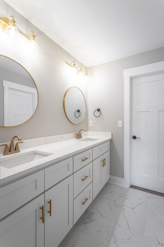 bathroom with vanity