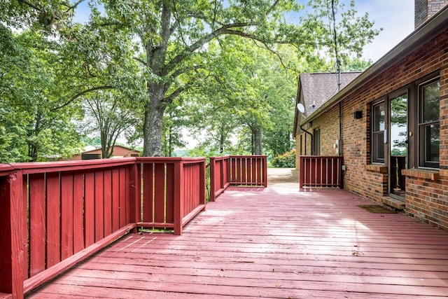 view of wooden deck