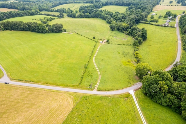 bird's eye view featuring a rural view