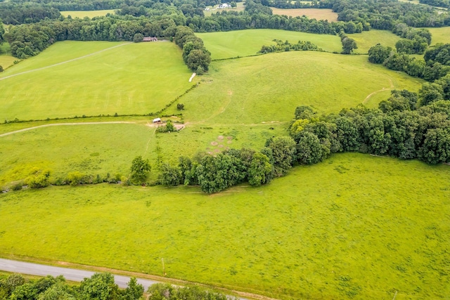 bird's eye view featuring a rural view