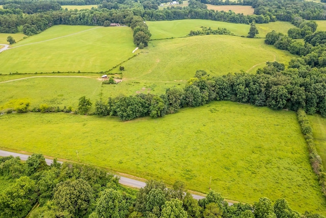 bird's eye view featuring a rural view