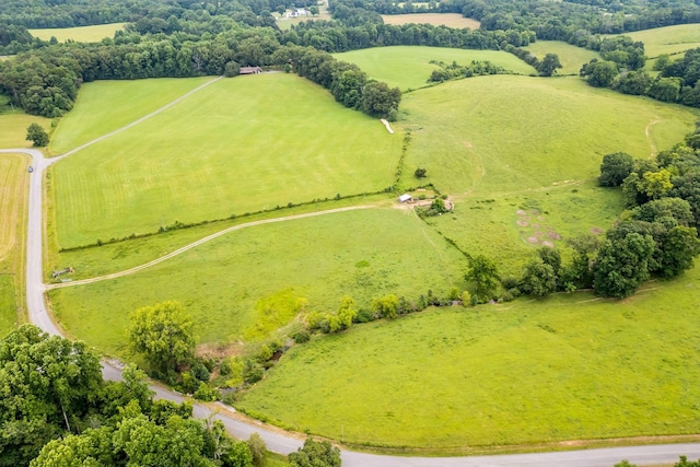 drone / aerial view featuring a rural view