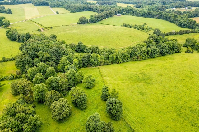 drone / aerial view with a rural view