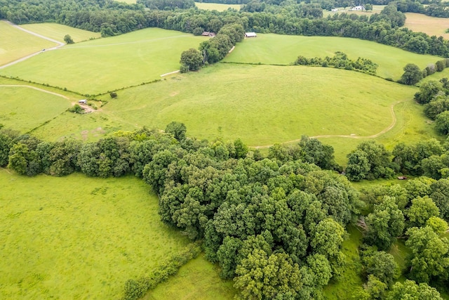 bird's eye view with a rural view