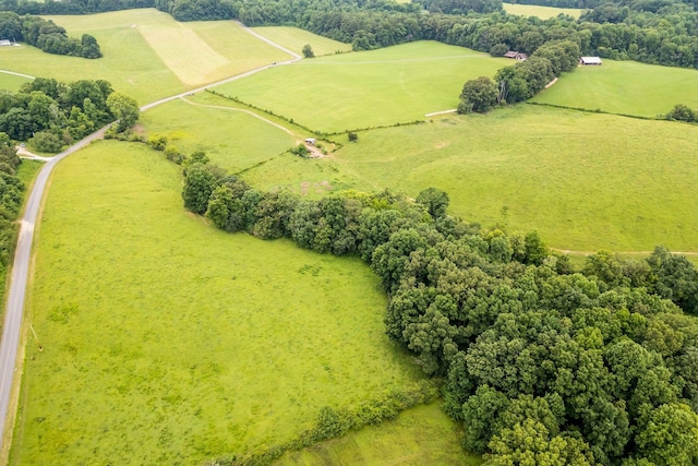 drone / aerial view with a rural view