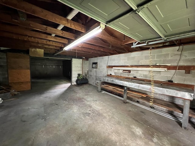 view of basement